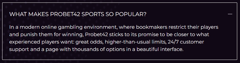 Pariez sans limite avec Probet42